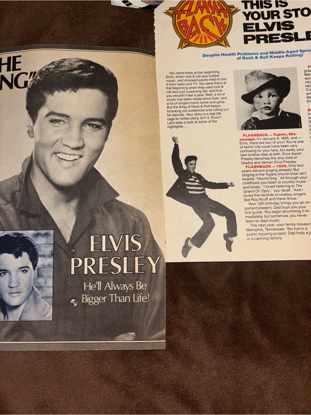 Elvis Presley Vintage Magazine Page - Black & White Print